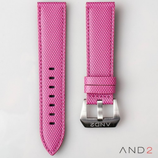 AND2 Pink Comex Leather Strap 22mm